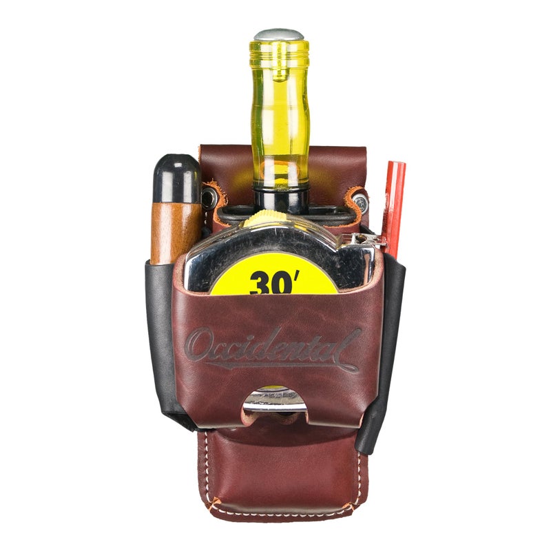 Occidental Leather Belt Worn 4 in 1 Tool/Tape Holder - Provides 4x the Tool Capacity - Includes 2003 Oxy Tool Shield - Made in USA - Image 1